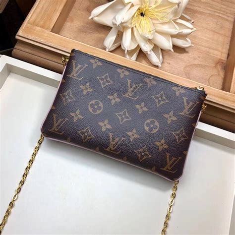 louis vuitton double zipper pochette flowers|Louis Vuitton Pochette Double Zip Monogram Blooming Flowers .